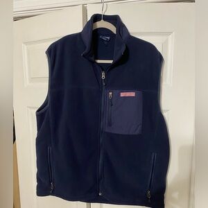 Vineyard Vines Men's Dark Blue Fleece Vest